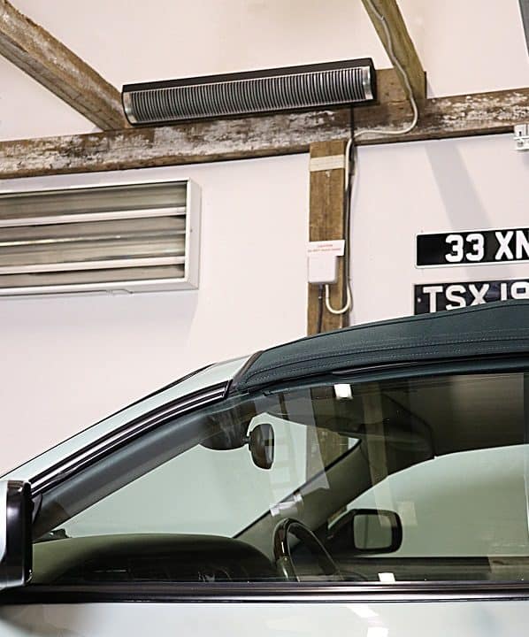 Jaguar garage verwarmd door Herschel Aspect XL